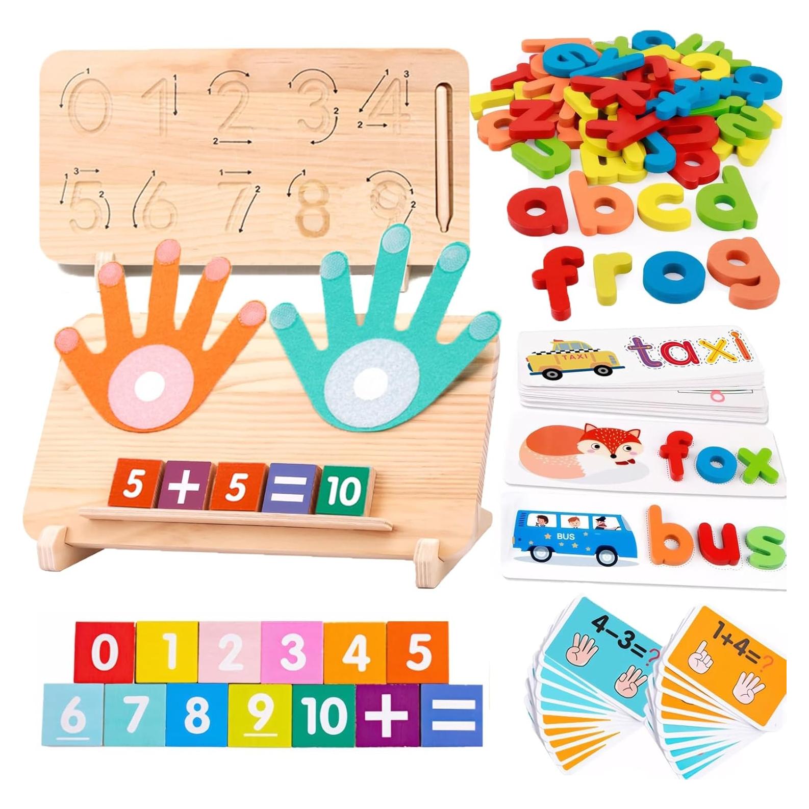 Juguetes de Aprendizaje Montessori LXDHSRTA - Matemáticas y Ortografía