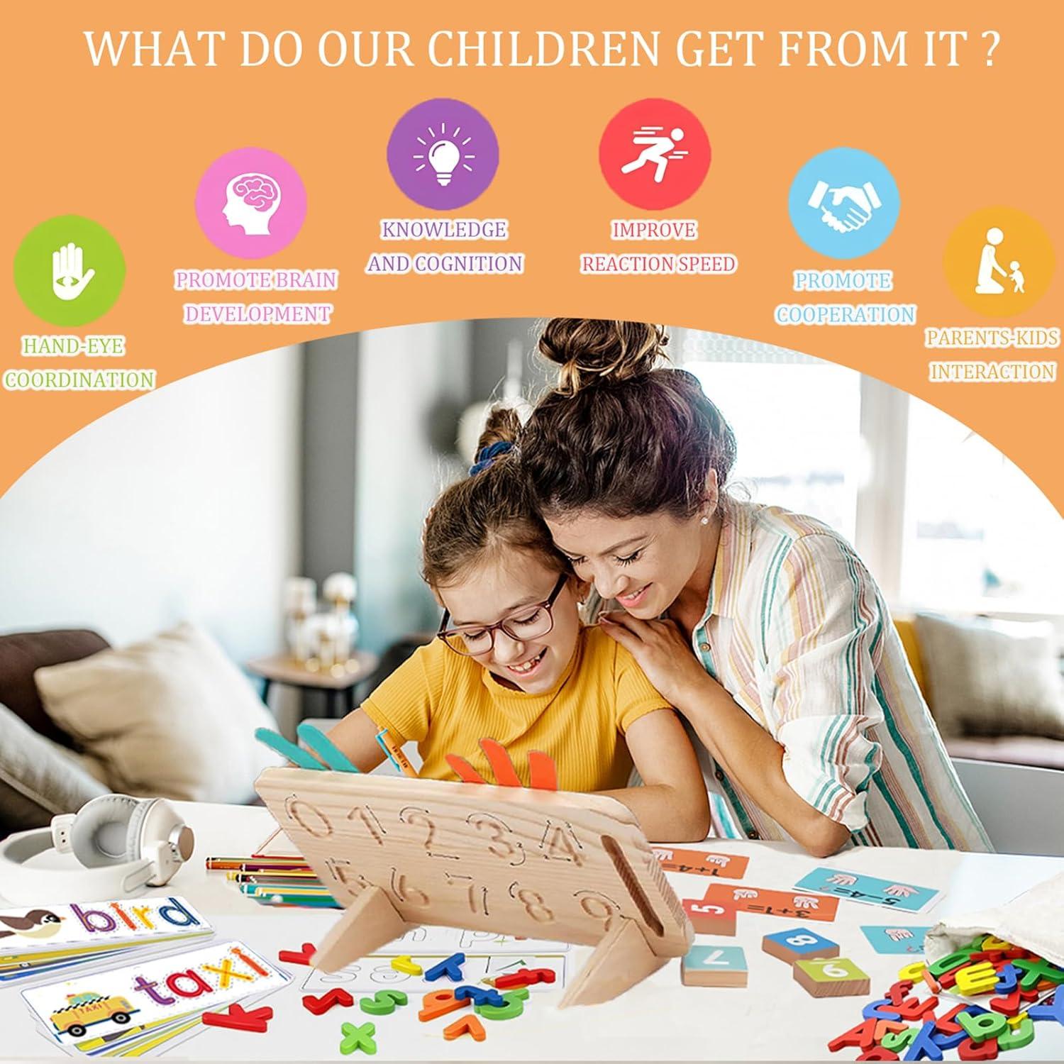 Juguetes de Aprendizaje Montessori LXDHSRTA - Matemáticas y Ortografía