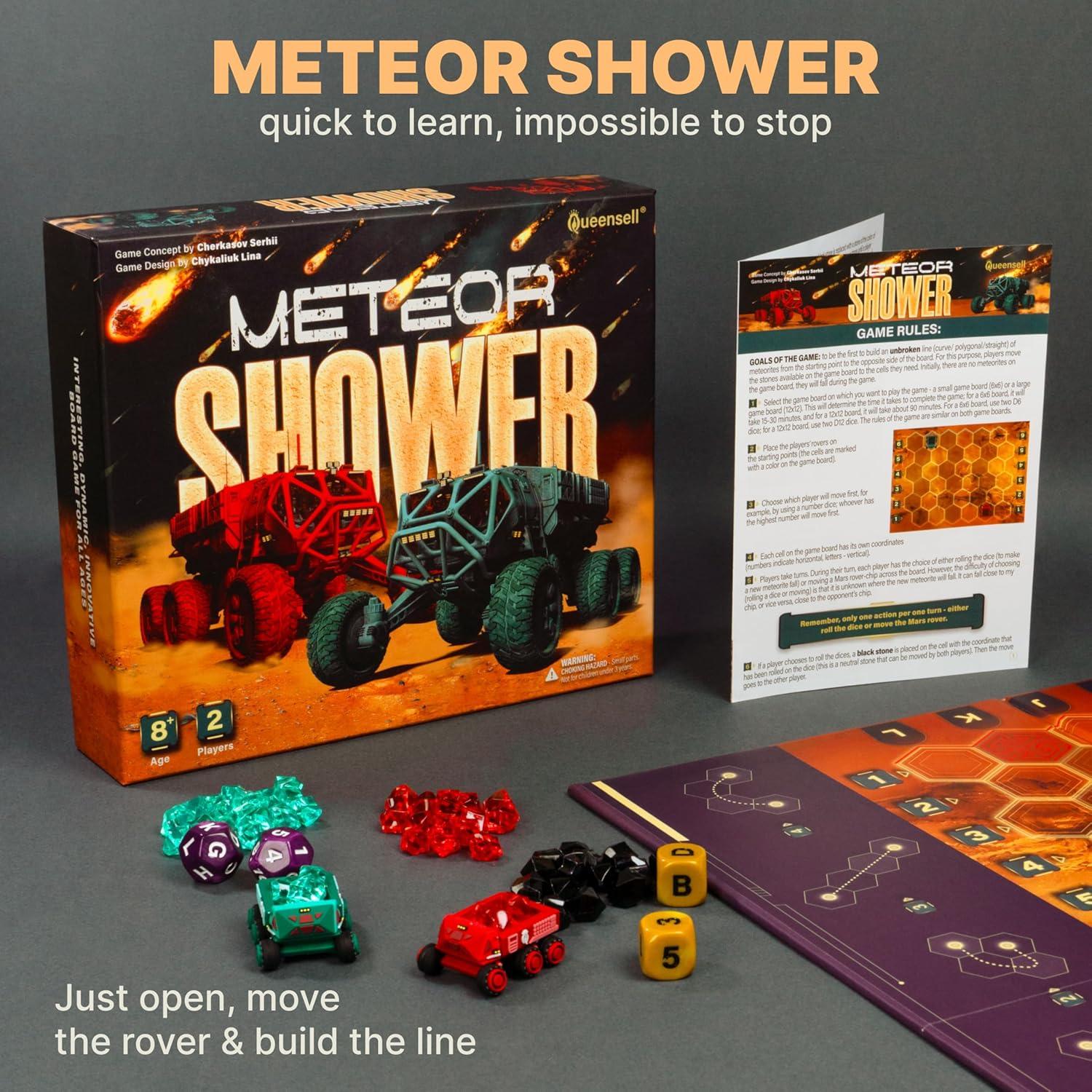 Juego de Mesa Lluvia de Meteoros Queensell - Estrategia 2 Jugadores