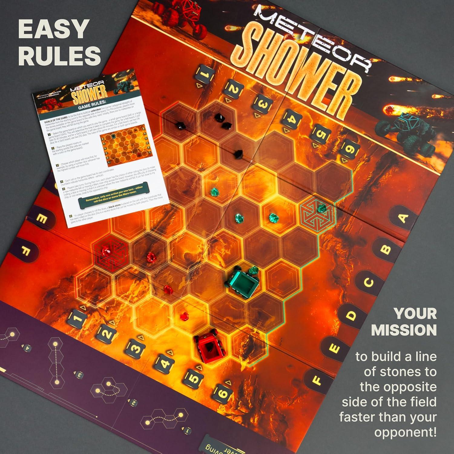 Juego de Mesa Lluvia de Meteoros Queensell - Estrategia 2 Jugadores