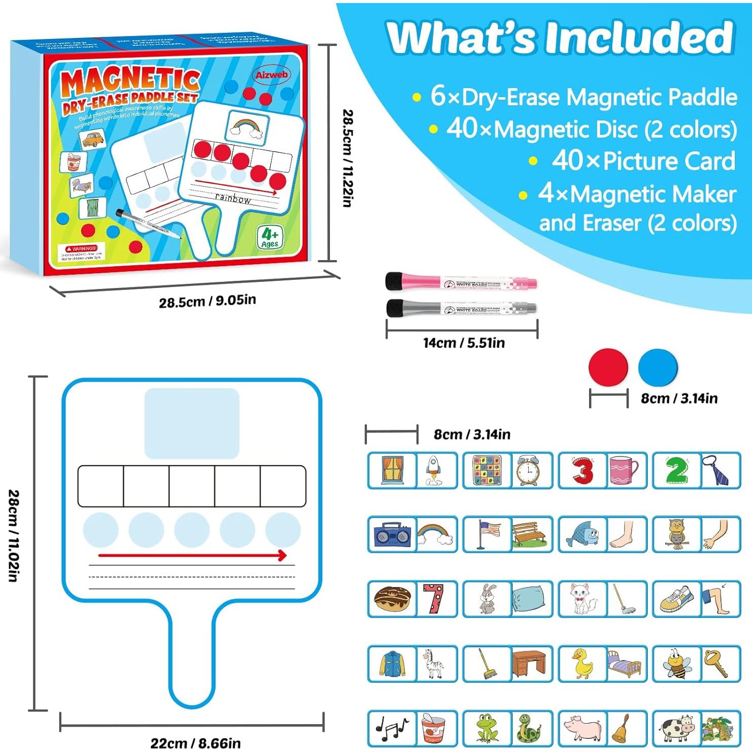 Juego de Conciencia Fonémica Aizweb con Pizarra Magnética 28.5cm