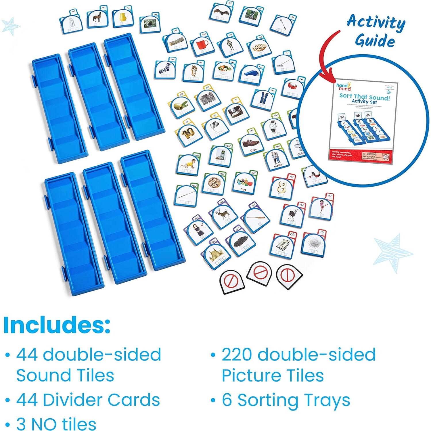 Conjunto de Actividades Hand2mind Clasifica Ese Sonido 314 Piezas