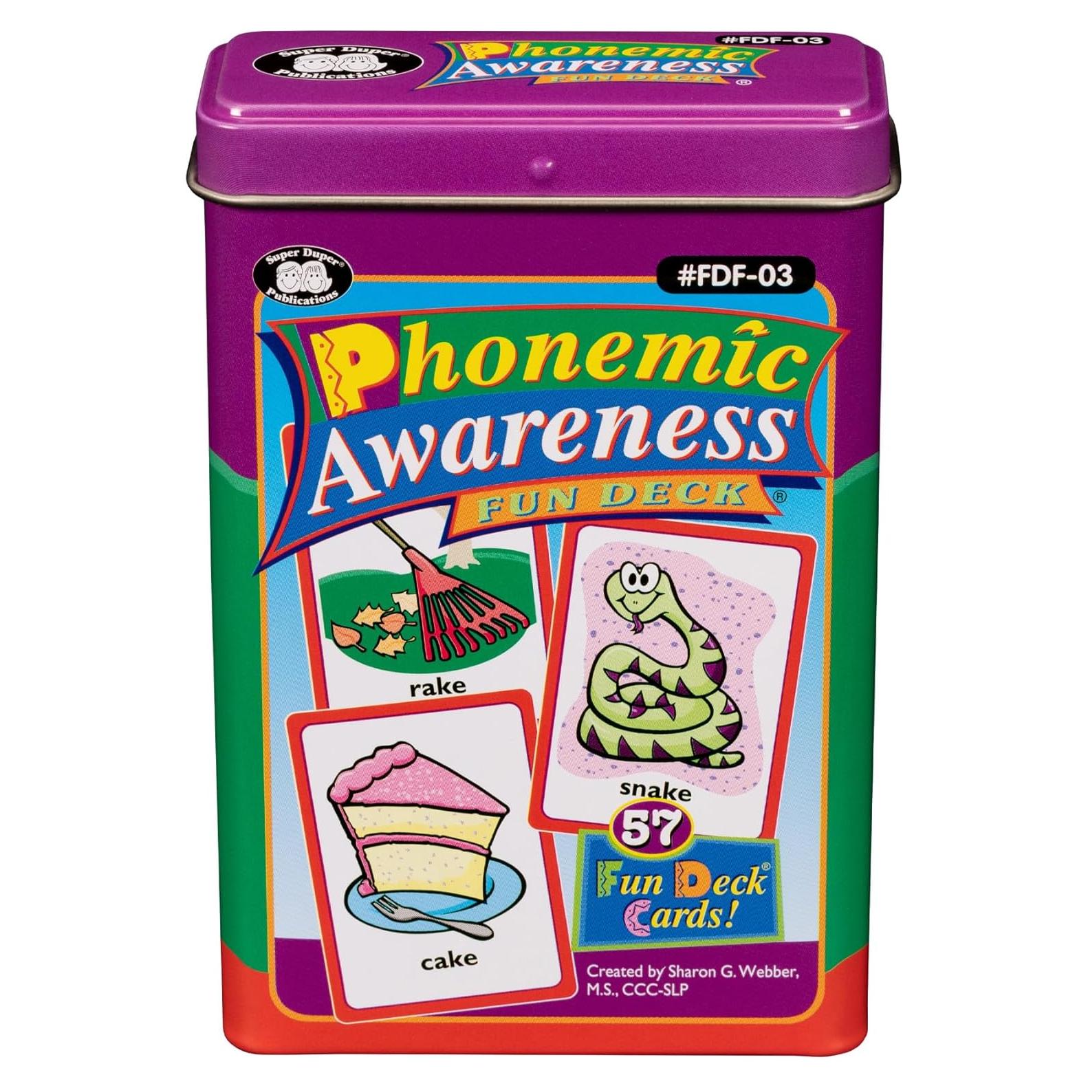 Tarjetas de Flash de Conciencia Fonémica Super Duper 57 Piezas