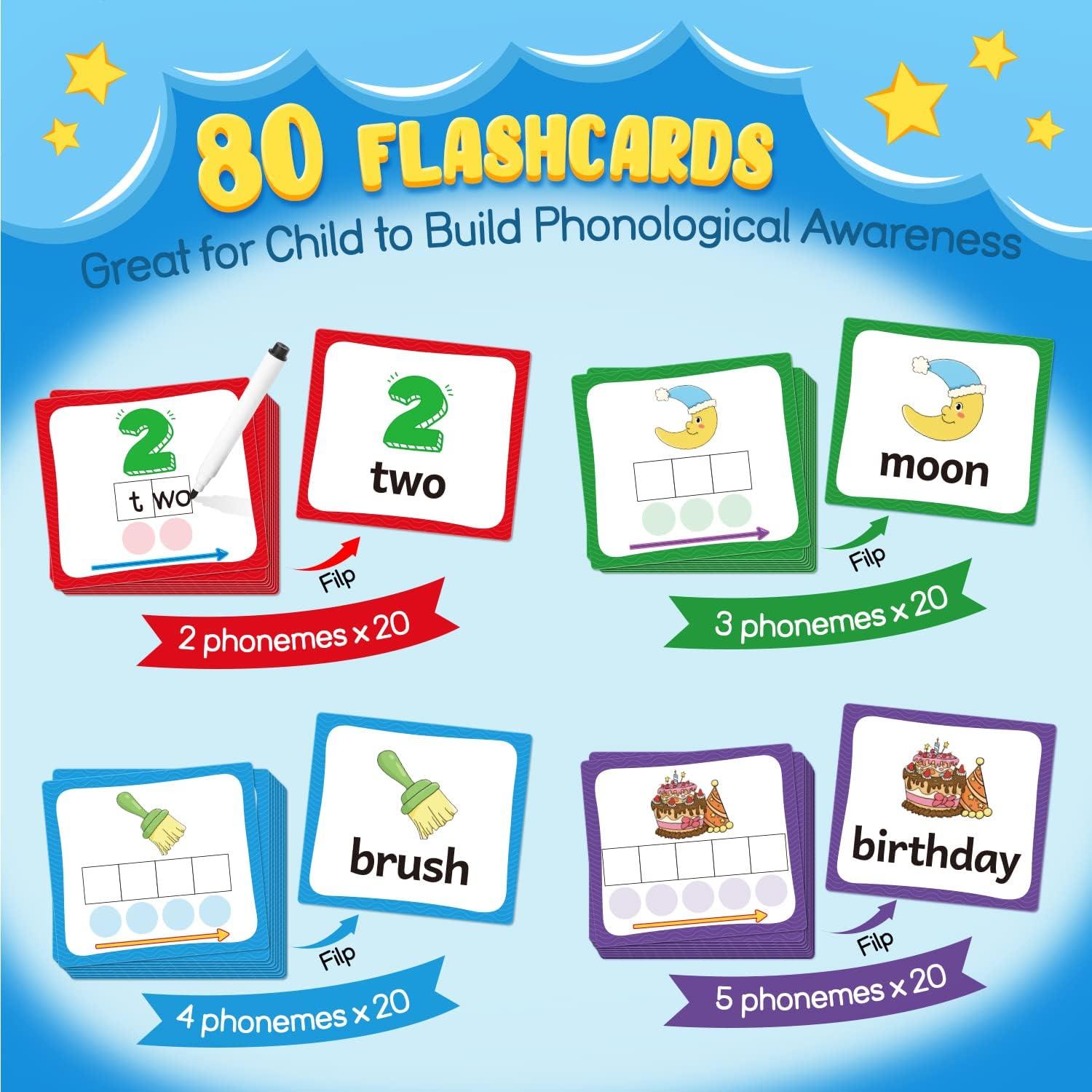 Cajas Elkonin Torlam para Conciencia Fonémica y Ortografía - 80 Piezas