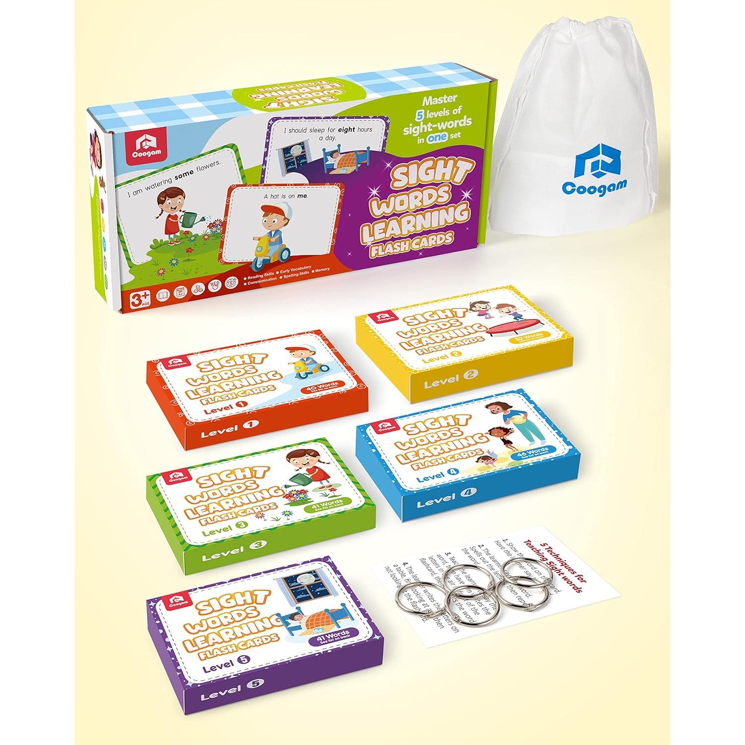 Tarjetas Educativas Coogam - 220 Palabras Dolch para Niños