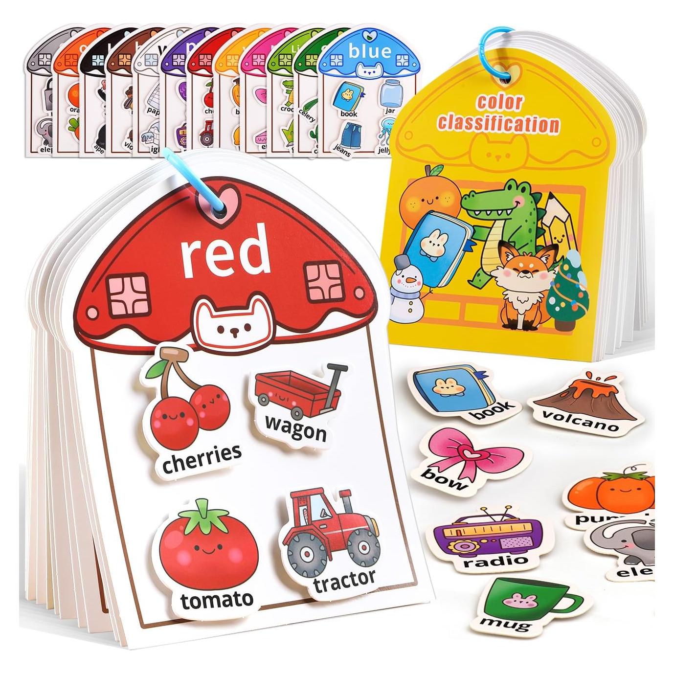 Libro Ocupado Montessori de Colores Muone para Niños 2-4 Años