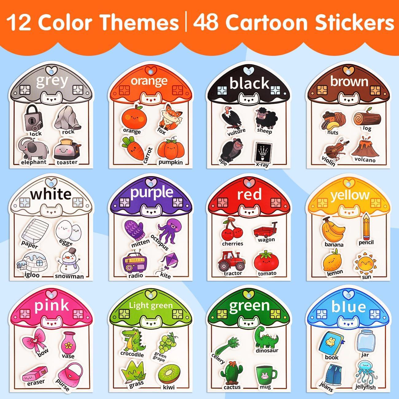 Libro Ocupado Montessori de Colores Muone para Niños 2-4 Años