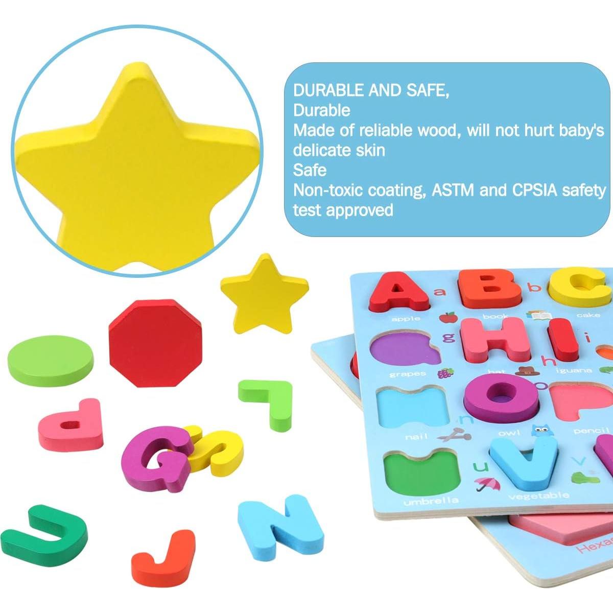 Juego de Rompecabezas de Letras y Números GEMEM - 3 Tableros Educativos