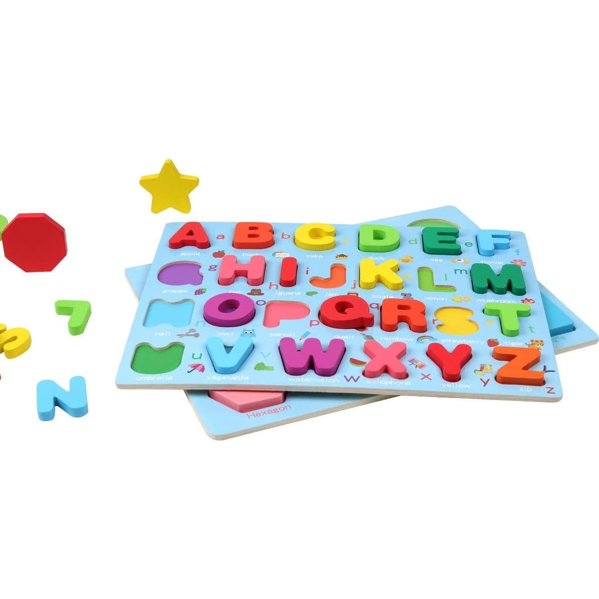 Juego de Rompecabezas de Letras y Números GEMEM - 3 Tableros Educativos