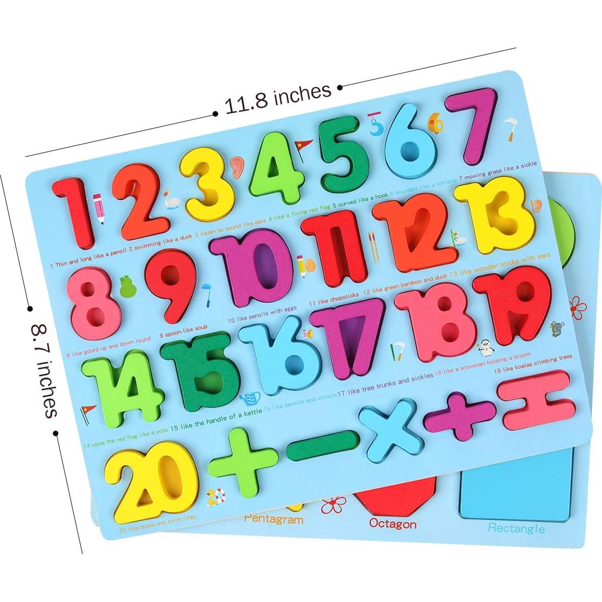 Juego de Rompecabezas de Letras y Números GEMEM - 3 Tableros Educativos