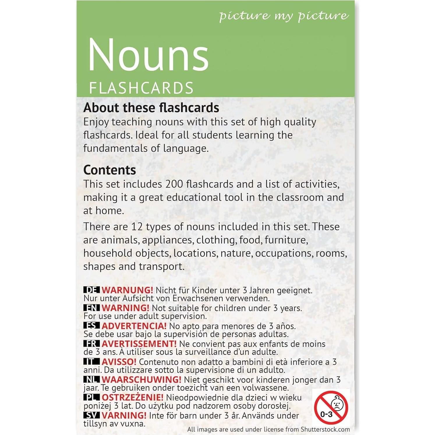 Juego de Tarjetas de Flash Picture My Picture - 200 Sustantivos