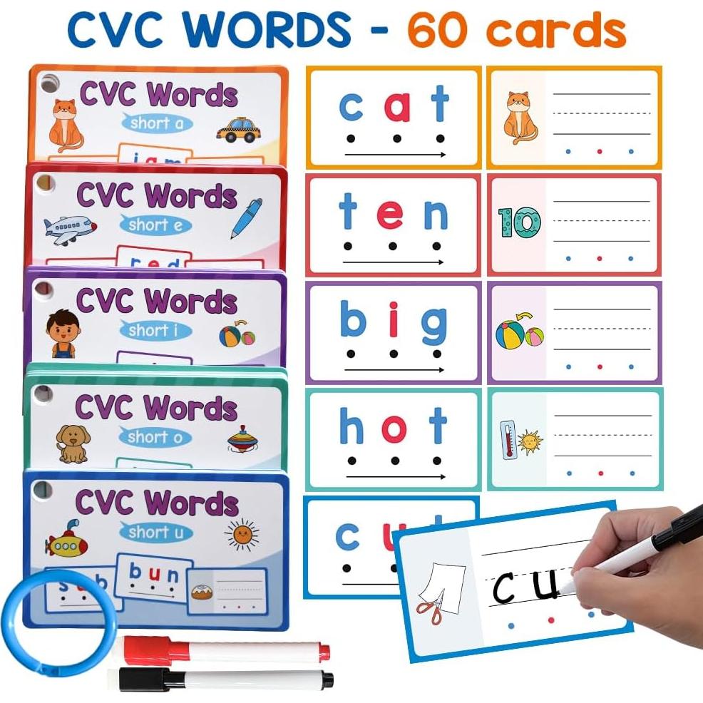 Tarjetas de Escritura CVC Lachilly - 60 Tarjetas Educativas