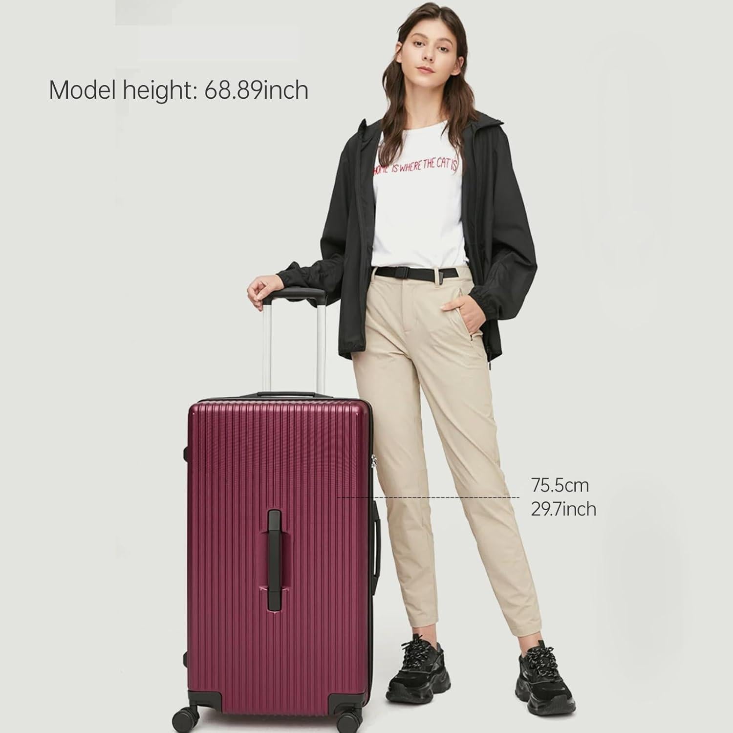 Maleta GinzaTravel 71 cm Ligera con Ruedas y Cerradura TSA