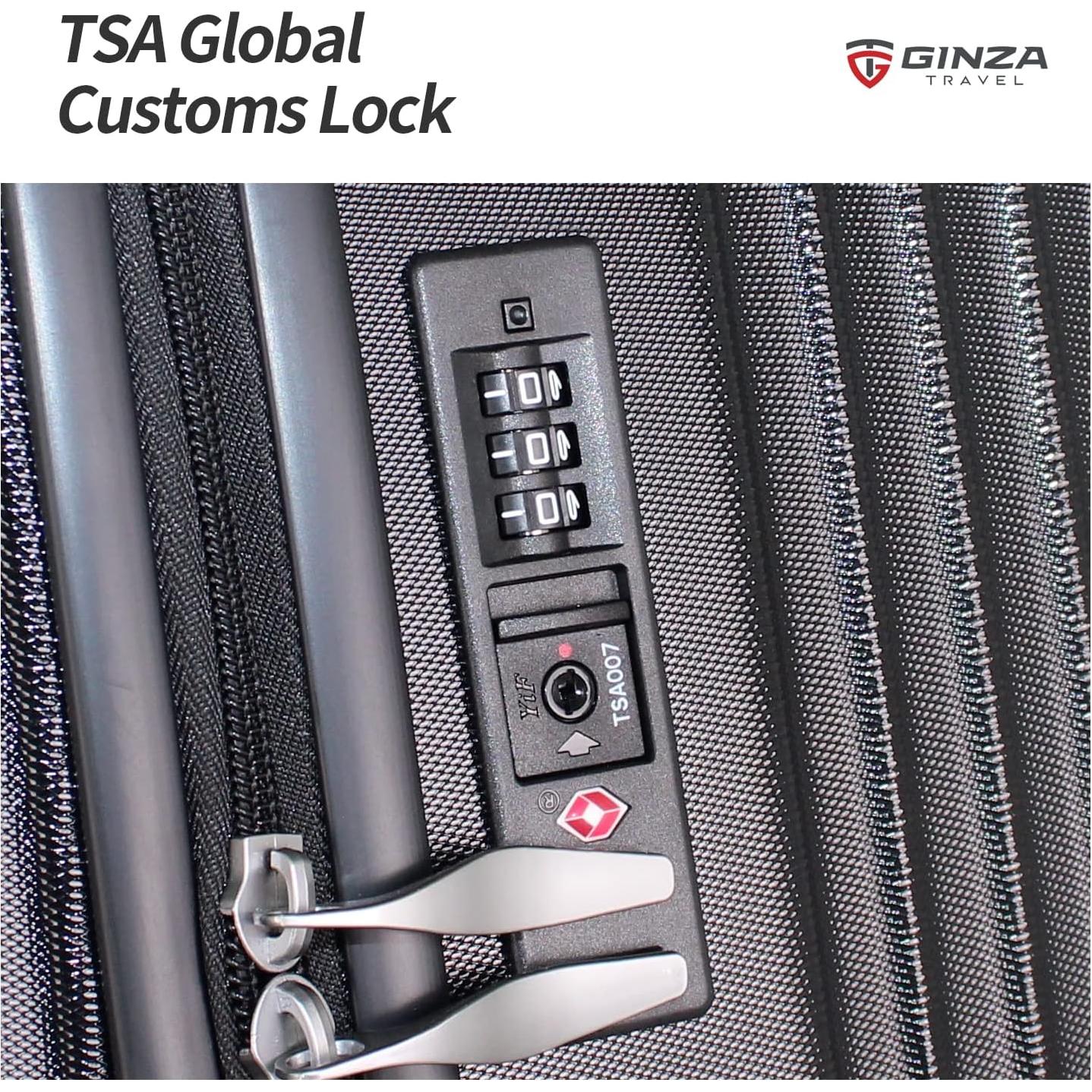 Maleta GinzaTravel 71 cm Ligera con Ruedas y Cerradura TSA