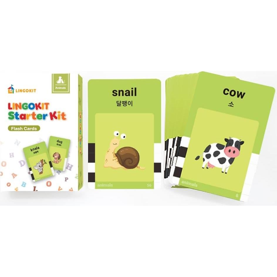 Tarjetas Didácticas Bilingües LINGOKIT Coreano-Inglés 384 Palabras