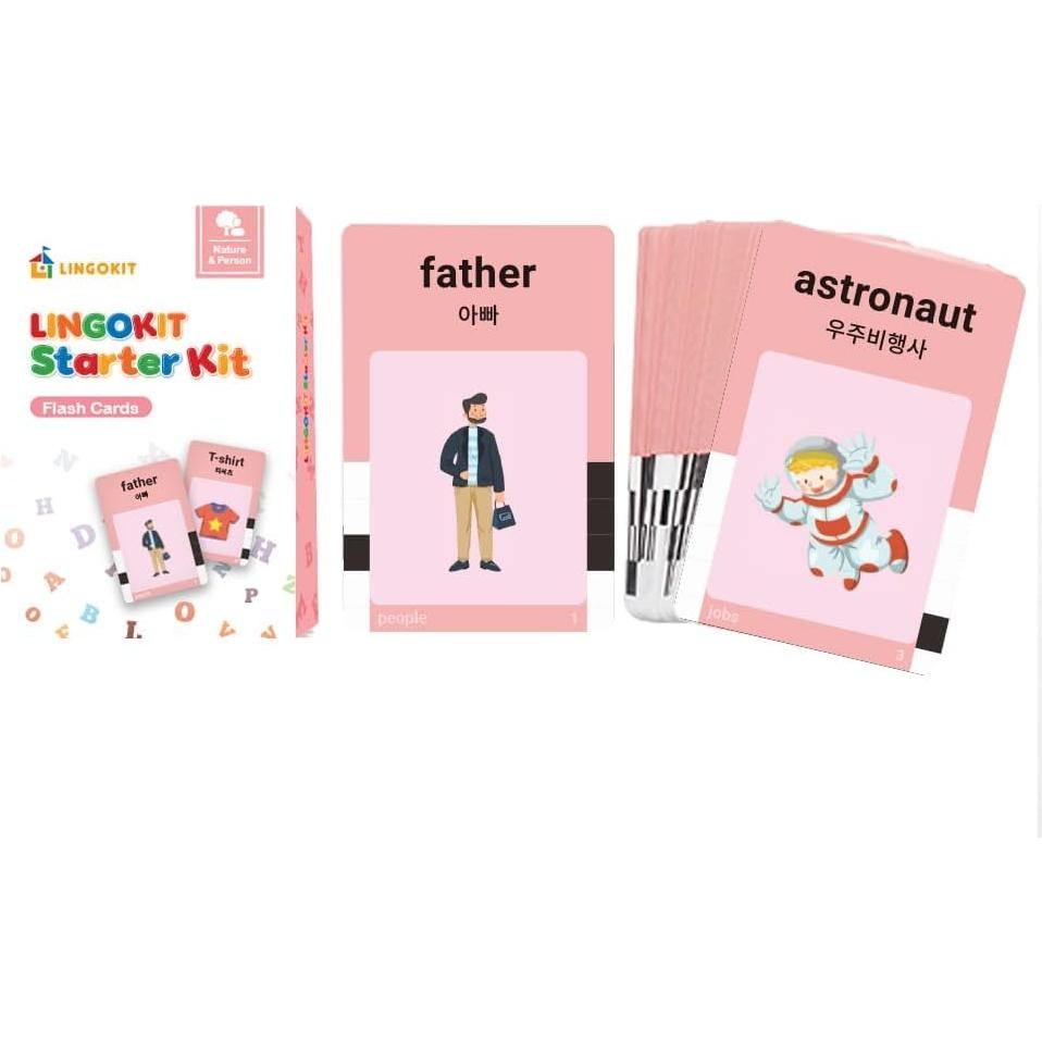 Tarjetas Didácticas Bilingües LINGOKIT Coreano-Inglés 384 Palabras