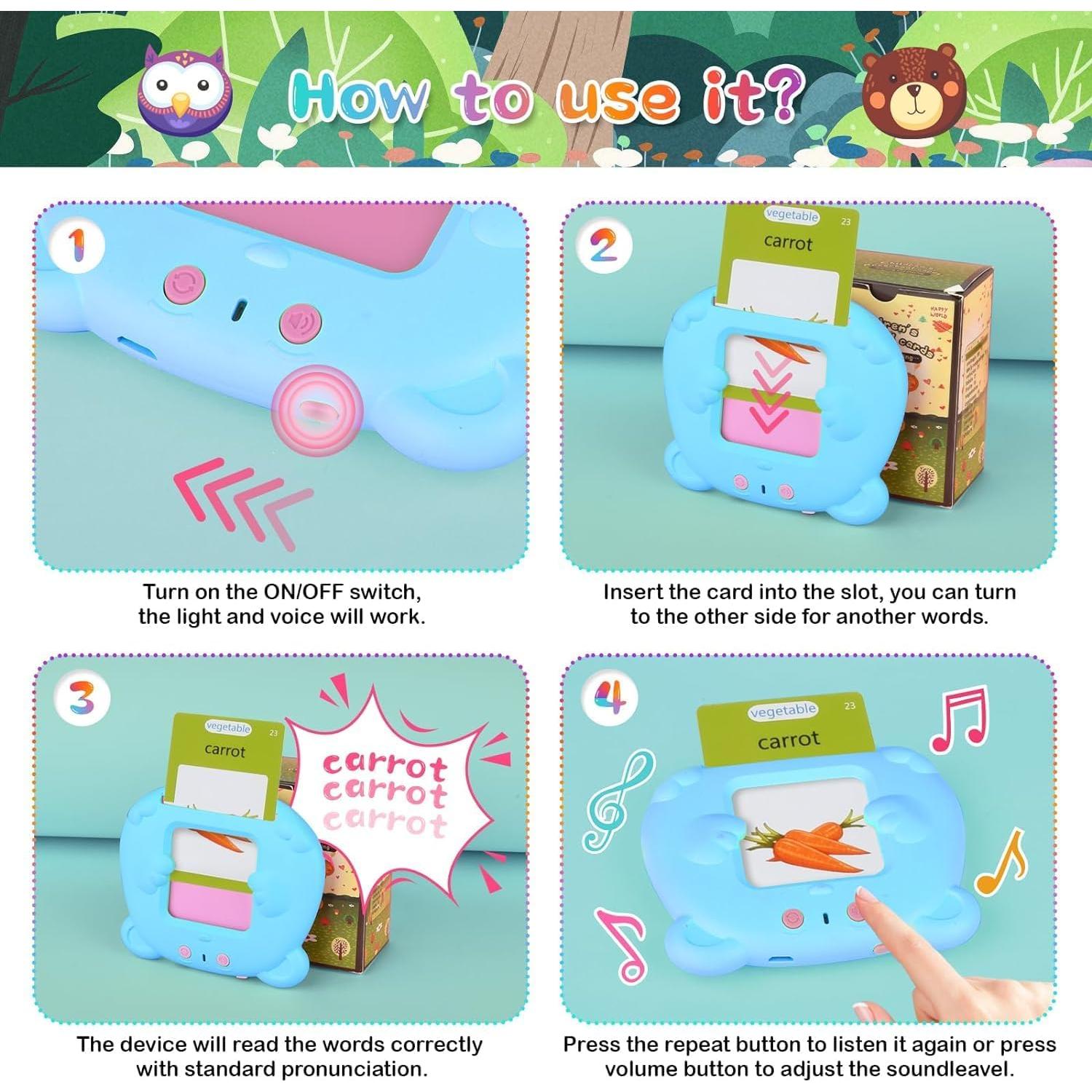 Tarjetas Flash Hablantes Mejoradas Bebe Mondo - 224 Palabras