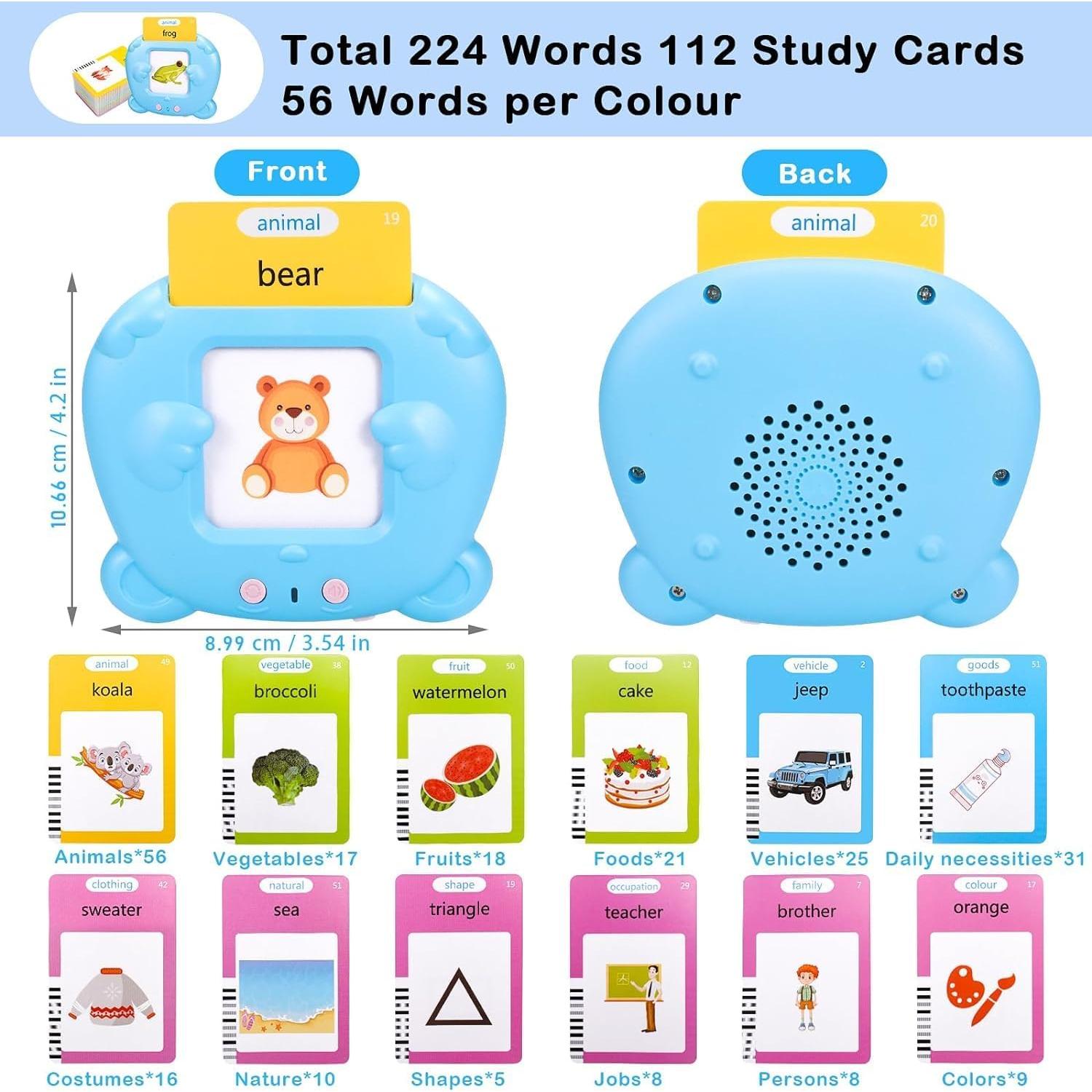 Tarjetas Flash Hablantes Mejoradas Bebe Mondo - 224 Palabras