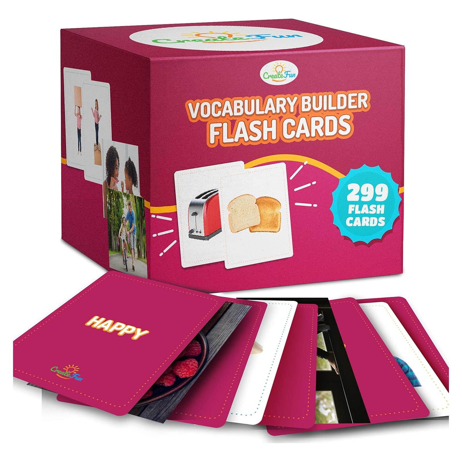 299 Tarjetas Didácticas de Vocabulario CreateFun - 8.9x11.4 cm