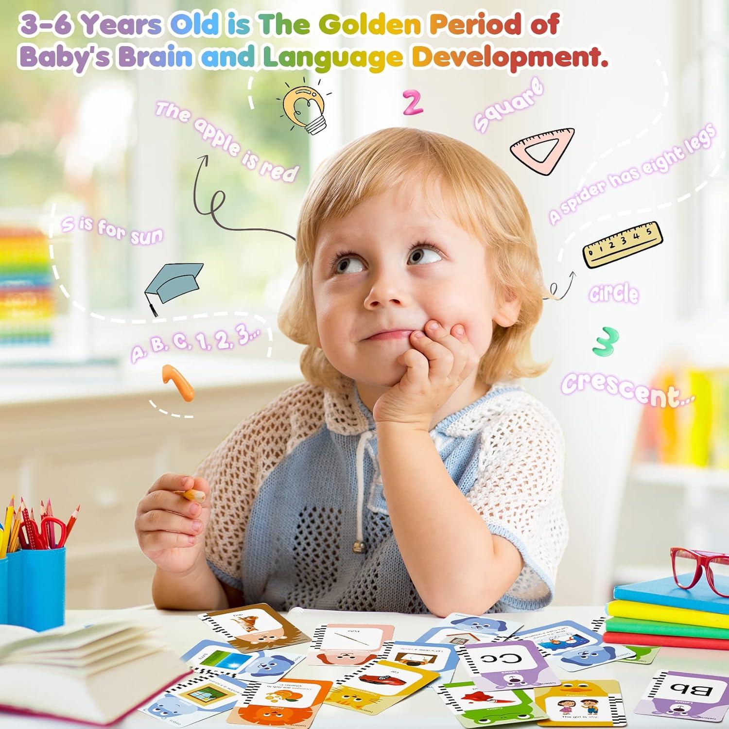 Tarjetas Flash Habladoras beiens para Niños 2-6 Años - 120 Temas