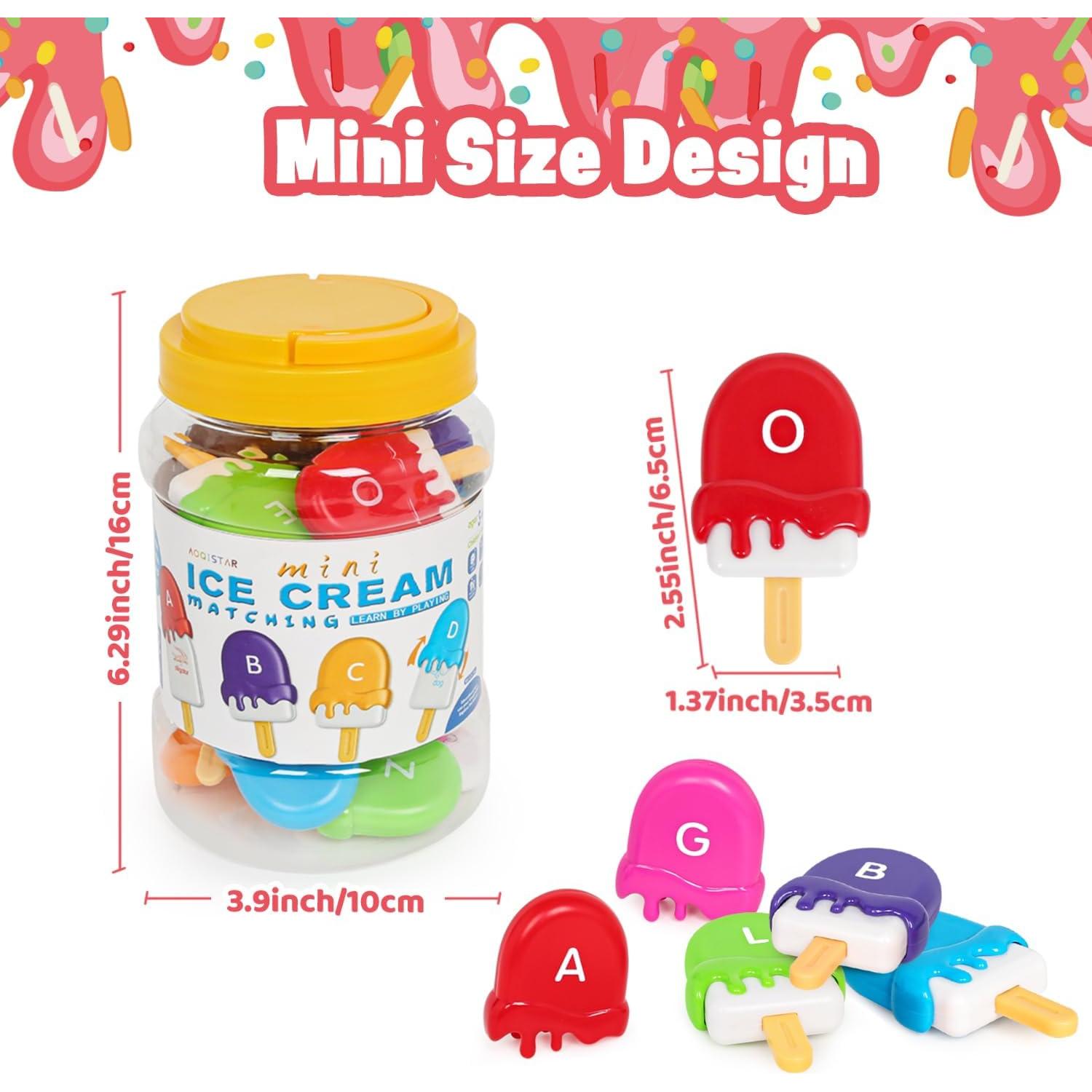 Juguete de Aprendizaje de Alfabeto Helado Montessori 52 Piezas