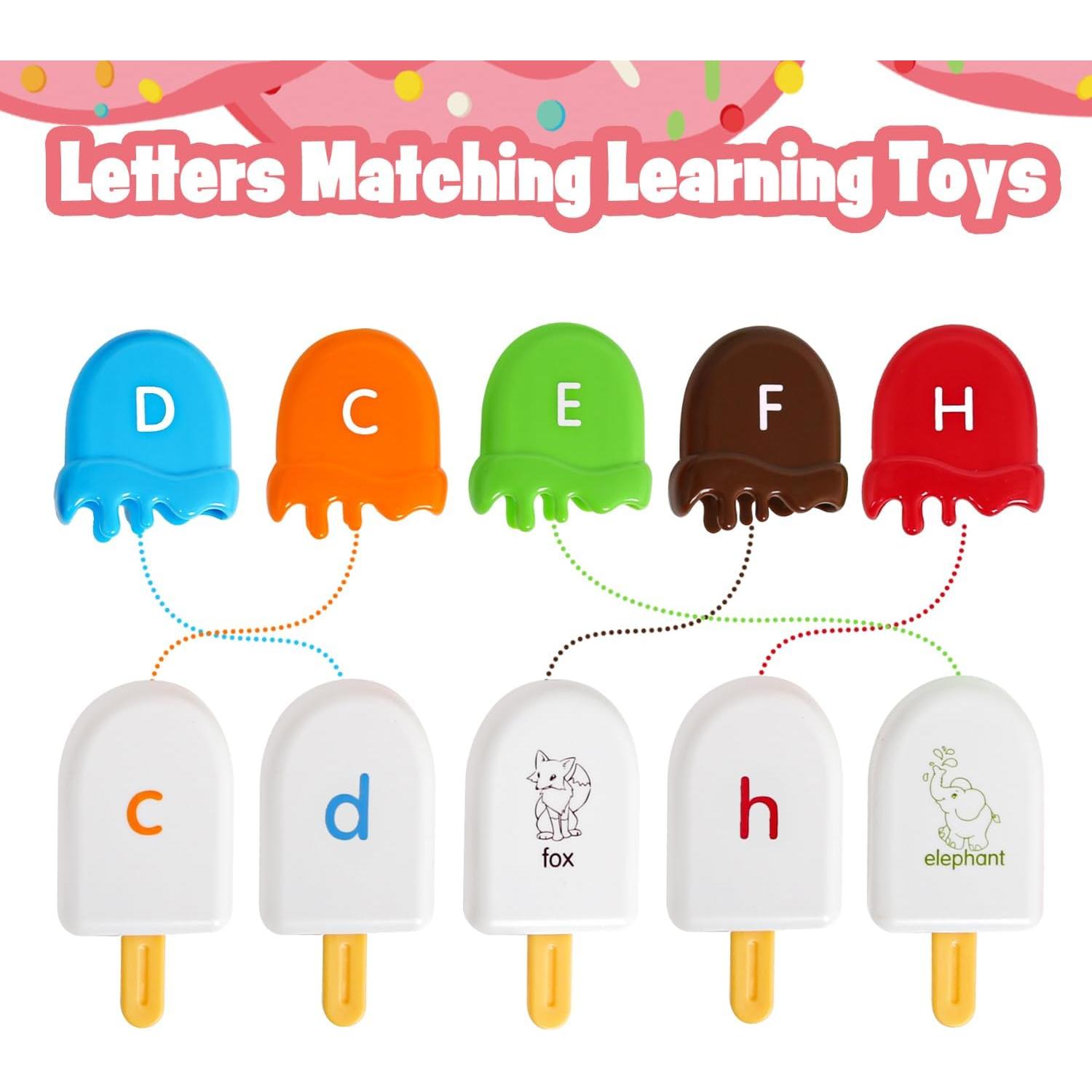 Juguete de Aprendizaje de Alfabeto Helado Montessori 52 Piezas