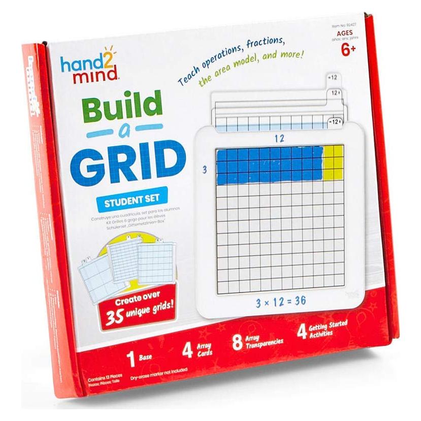 Juego de Matemáticas Borrable hand2mind - Multiplicación y Fracciones