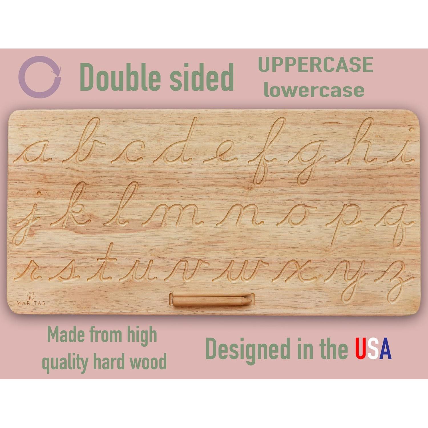 Tablero de Trazado Cursivo Montessori Maritas 55.88x29.21cm