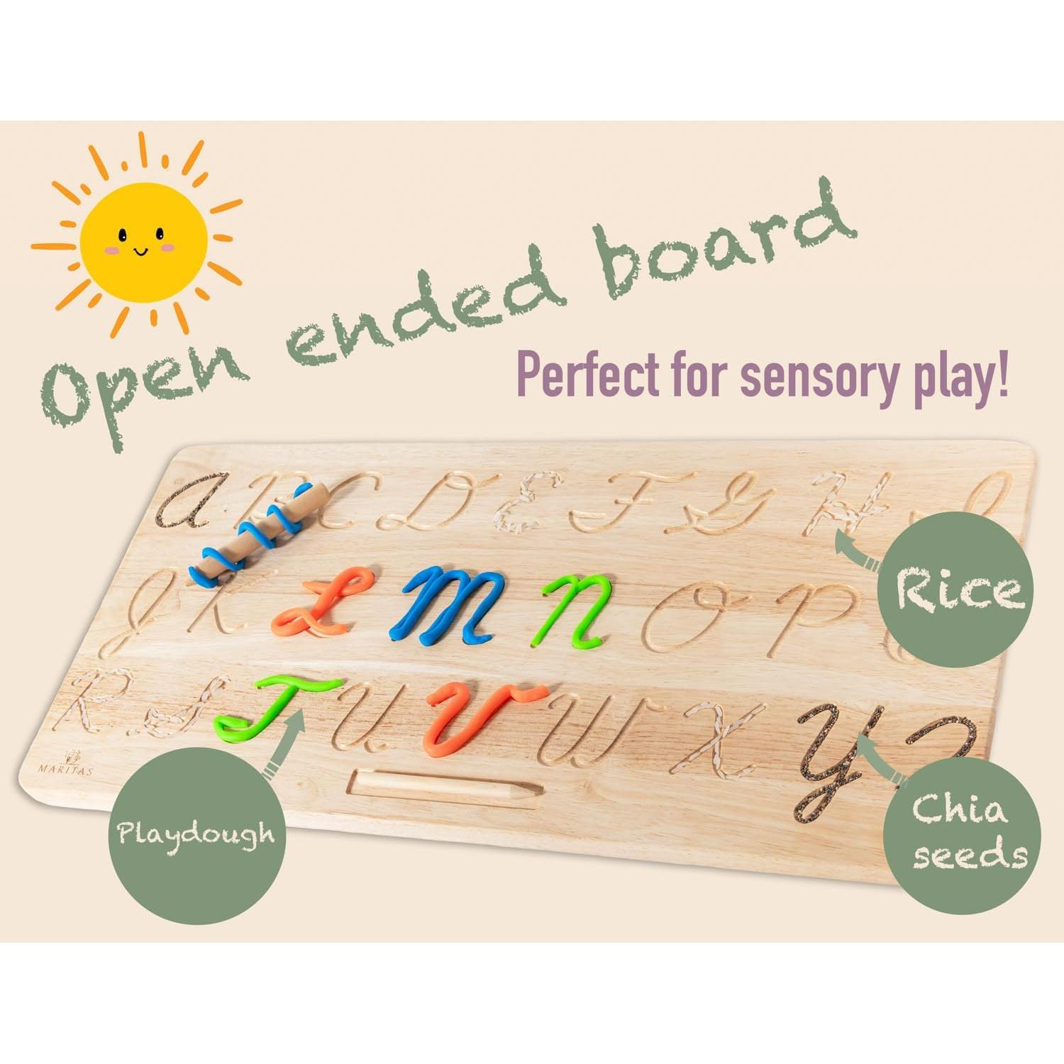 Tablero de Trazado Cursivo Montessori Maritas 55.88x29.21cm