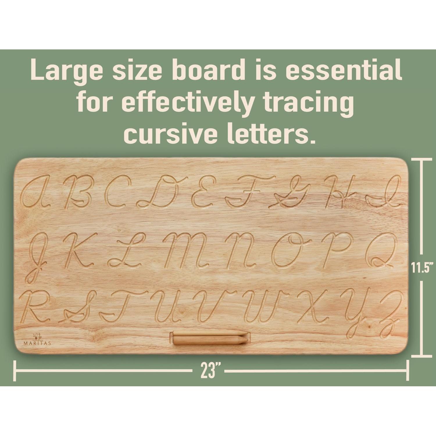 Tablero de Trazado Cursivo Montessori Maritas 55.88x29.21cm