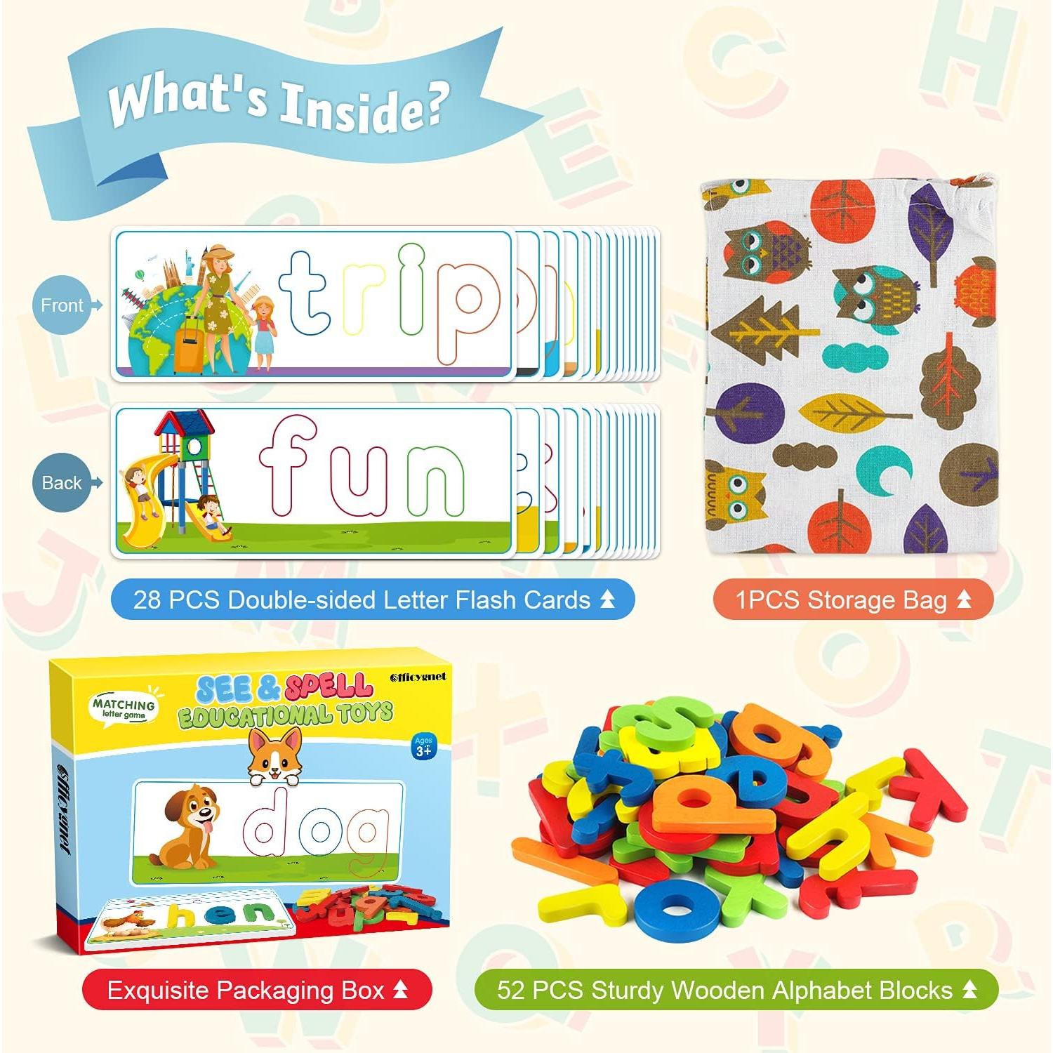 Juego de Aprendizaje Officygnet para Niños 2-6 Años - Palabras CVC