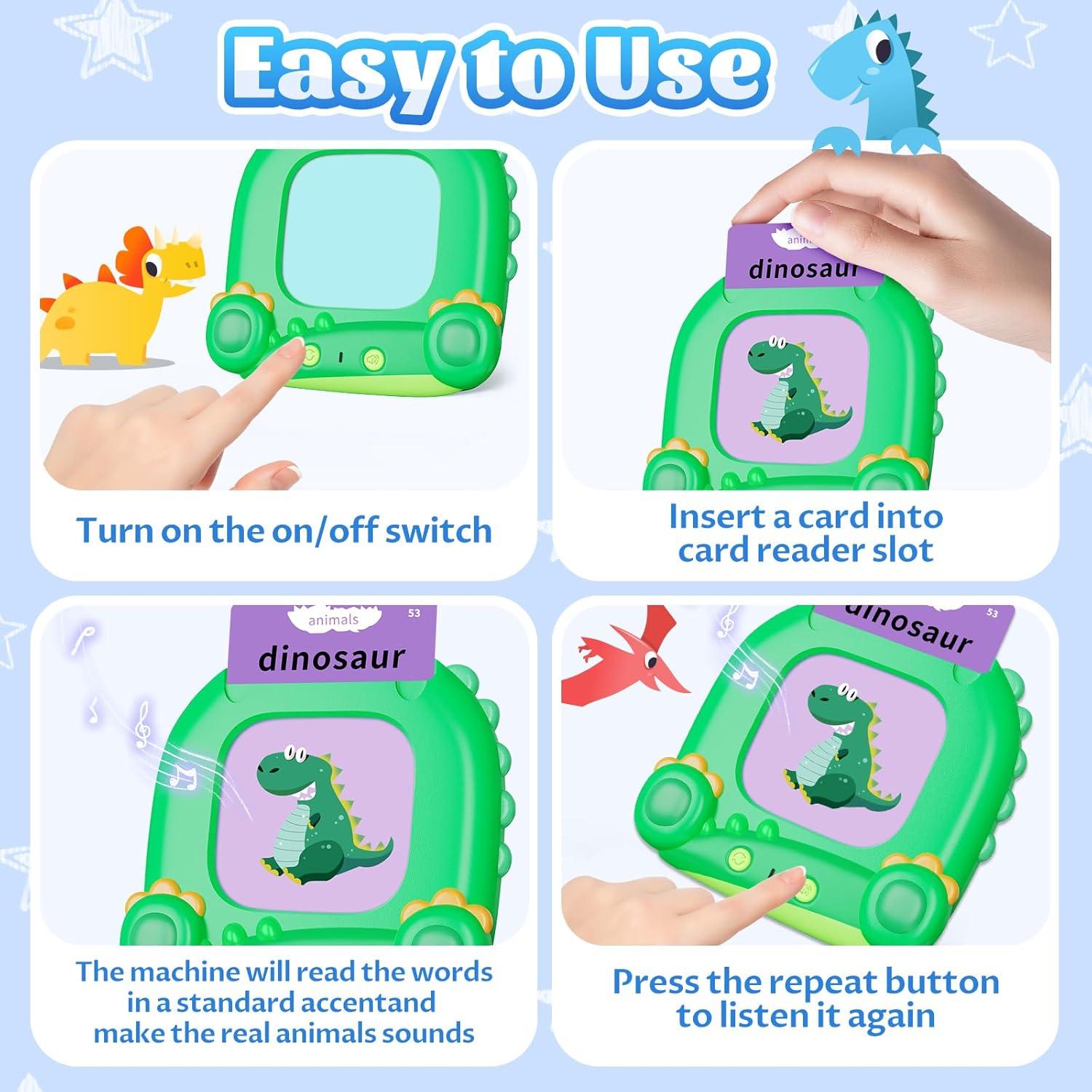 Tarjetas Flash Hablantes MindPal para Niños 3+ Años, 224 Palabras