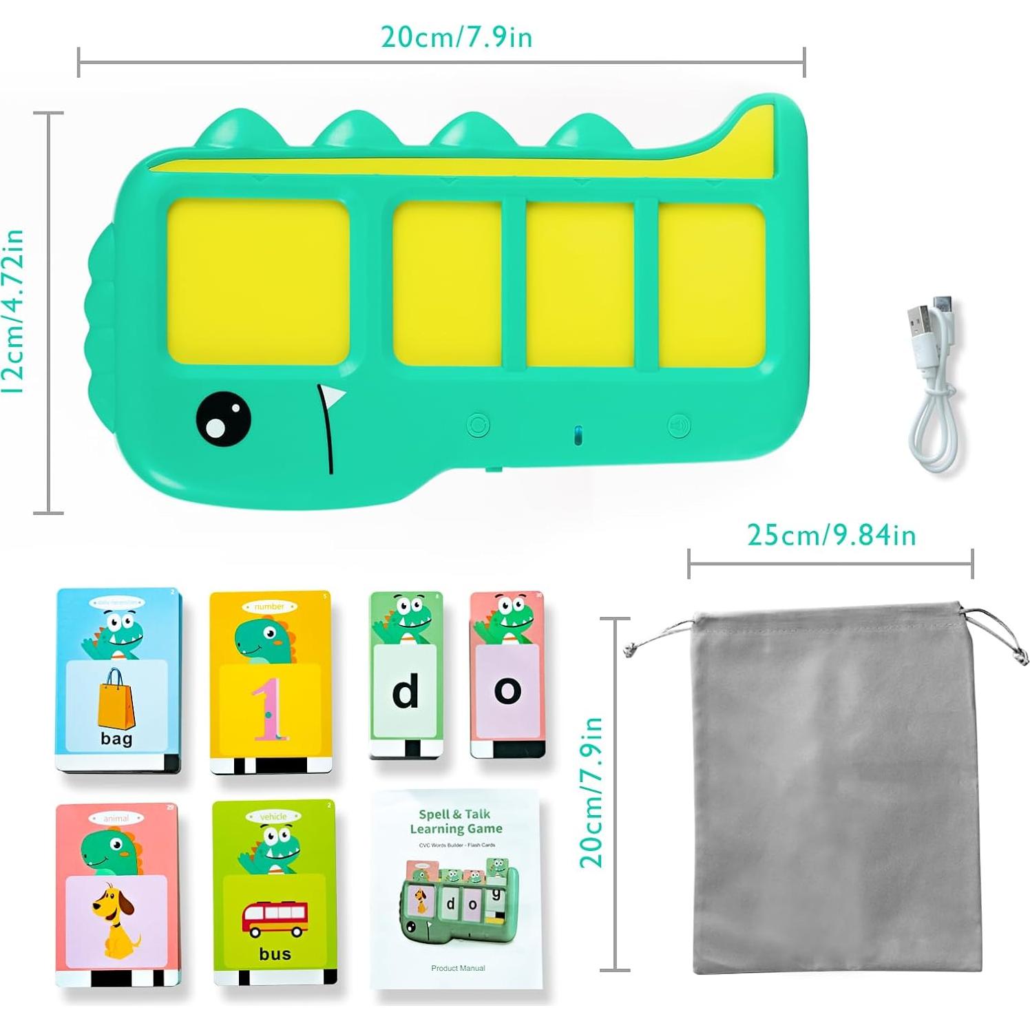 Tarjetas Flash Hablantes Fabeto P5 - 224 Palabras para Niños