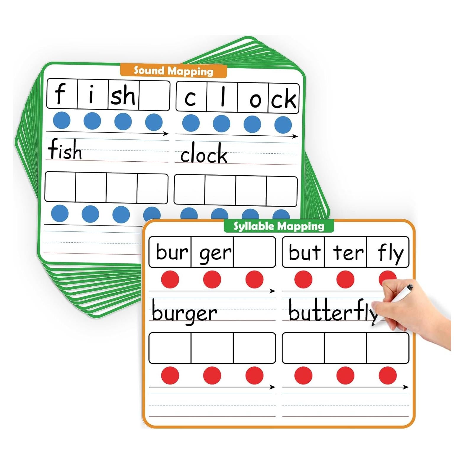 Paquete de 12 Tableros de Borrado en Seco Aizweb 23x30.5cm