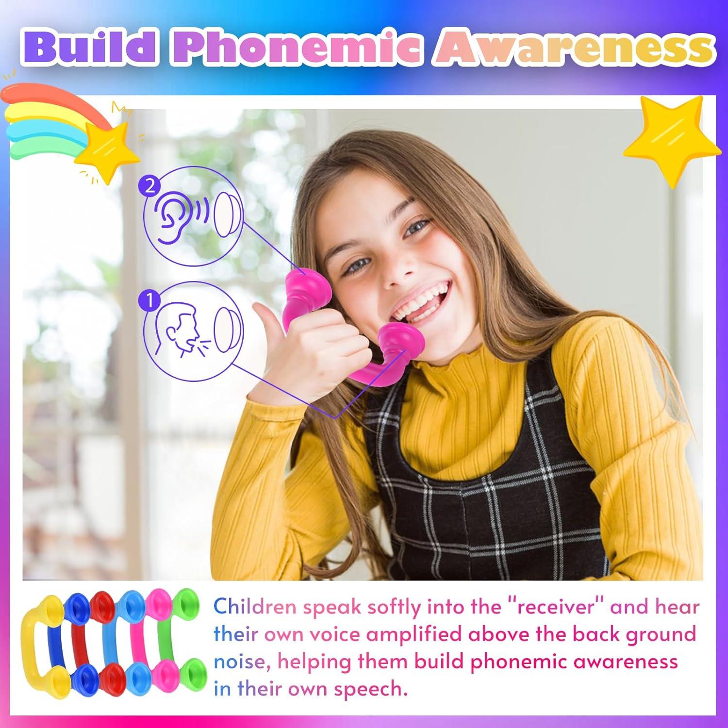 Paquete de 6 Teléfonos Susurrantes ieddet para Terapia del Habla