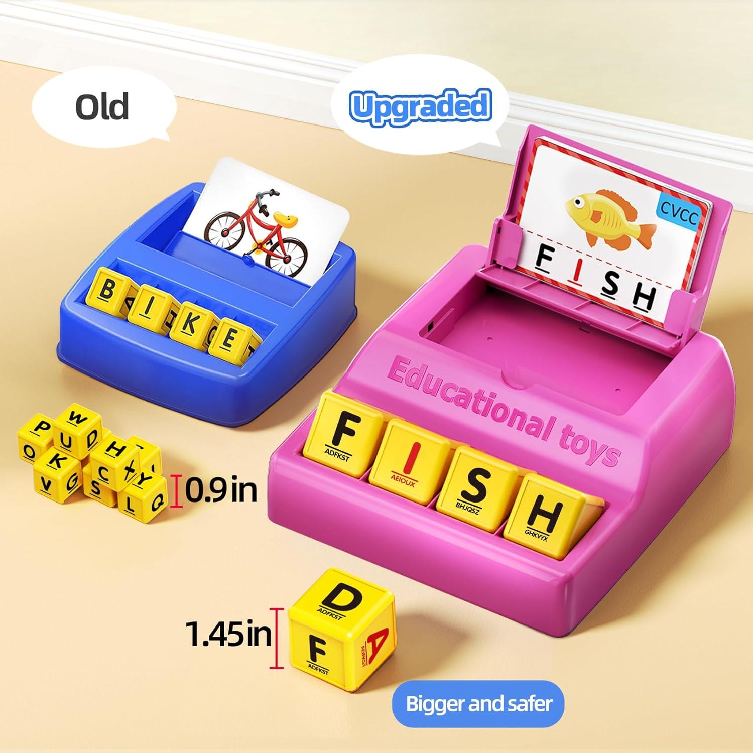 Juego de Emparejamiento de Letras Montessori HOPEEYE Rosa Grande