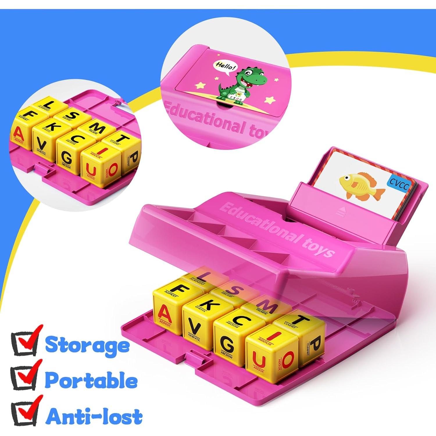 Juego de Emparejamiento de Letras Montessori HOPEEYE Rosa Grande