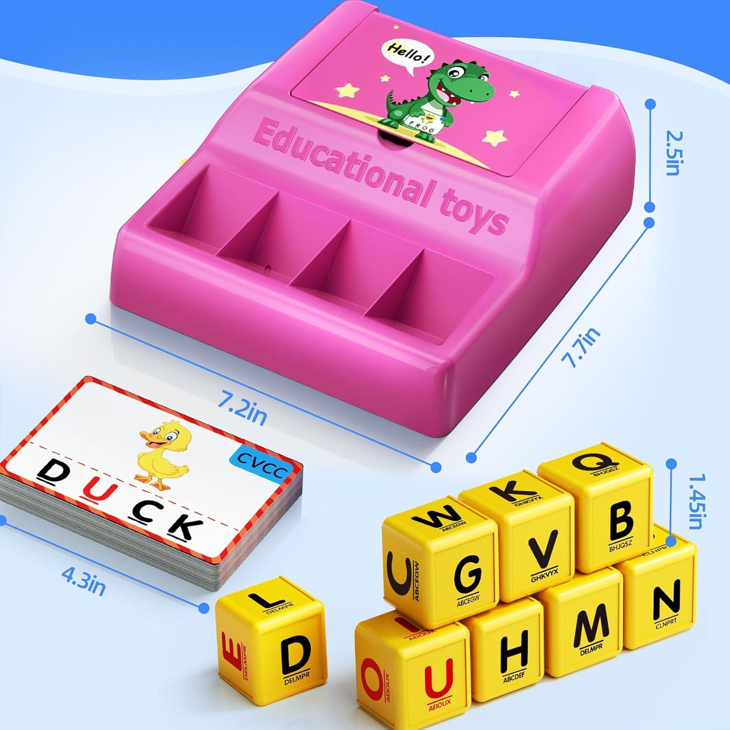 Juego de Emparejamiento de Letras Montessori HOPEEYE Rosa Grande
