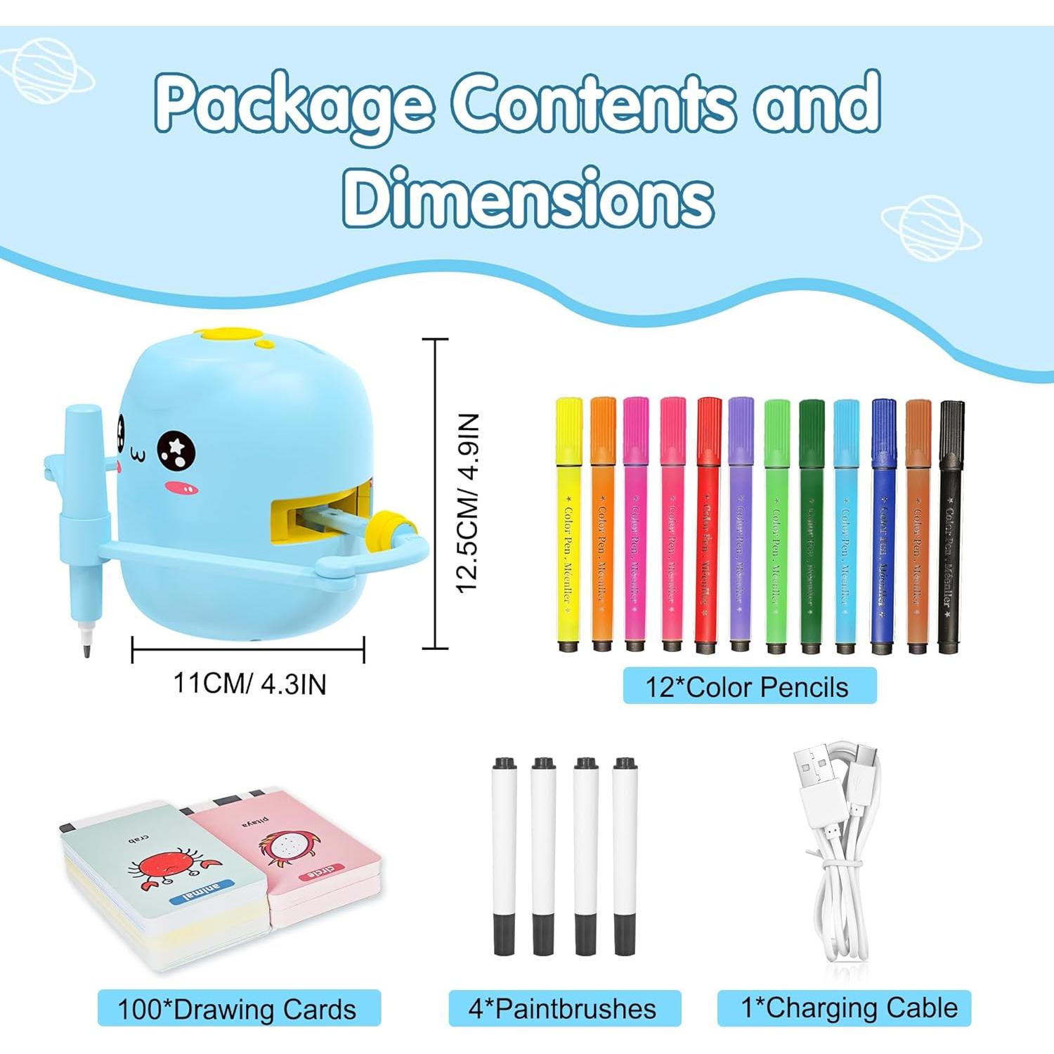 Robot de Dibujo Educativo ERYMCS para Niños 5 a 10 Años