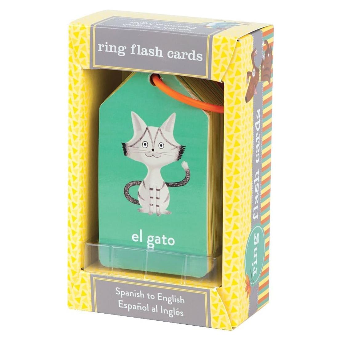 Tarjetas de Flash Mudpuppy Español-Inglés 26 Piezas 6.99x12.7cm