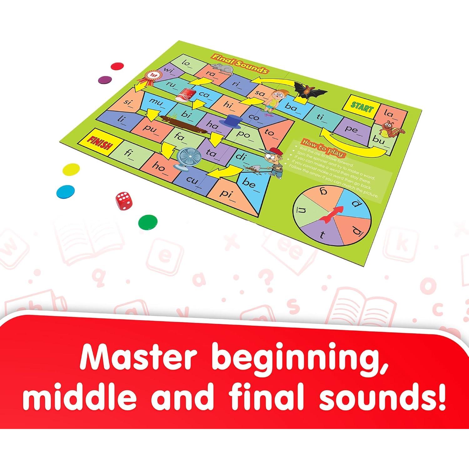 Juego de Tablero de Fonética Junior Learning, 6 Fichas, 4-5 Años