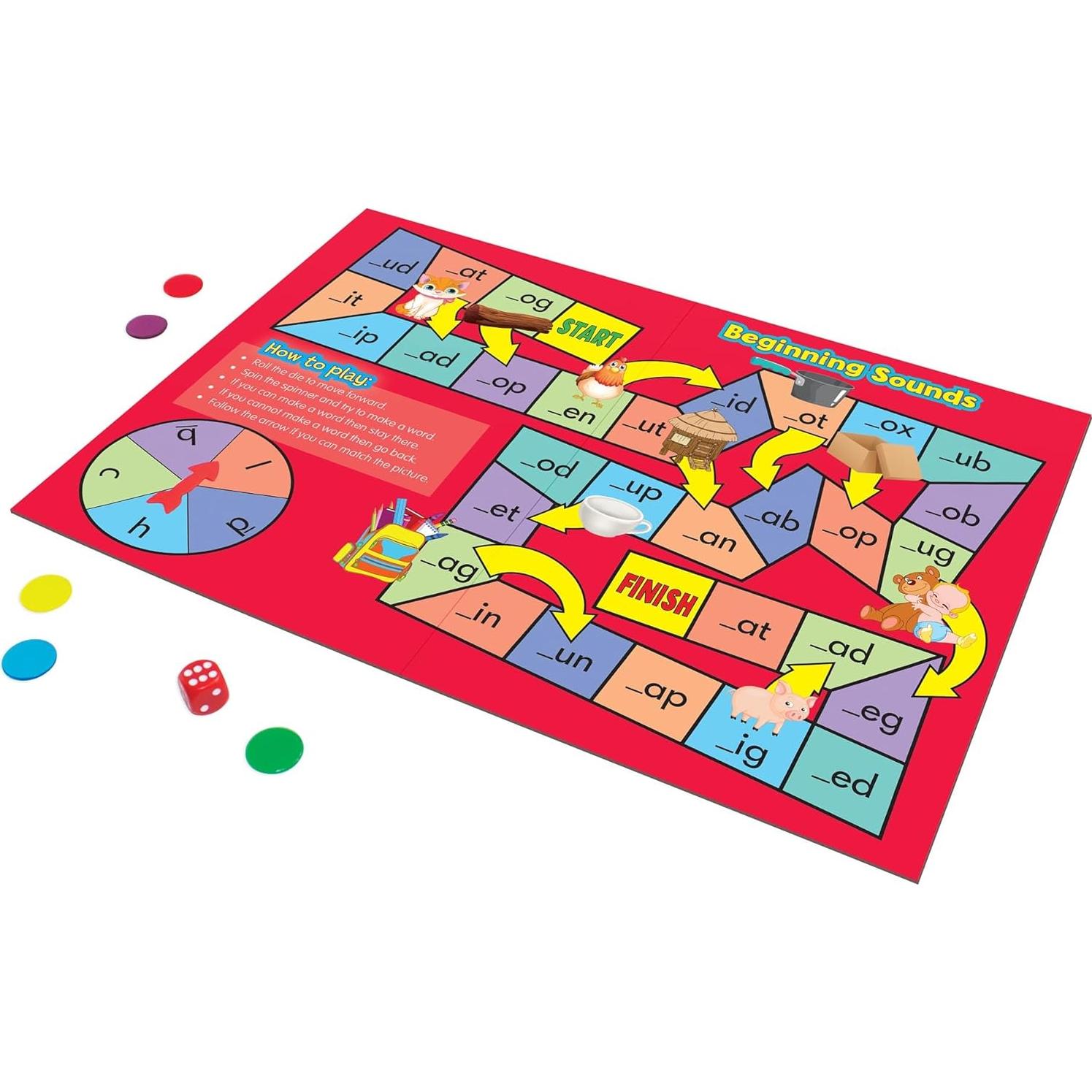 Juego de Tablero de Fonética Junior Learning, 6 Fichas, 4-5 Años