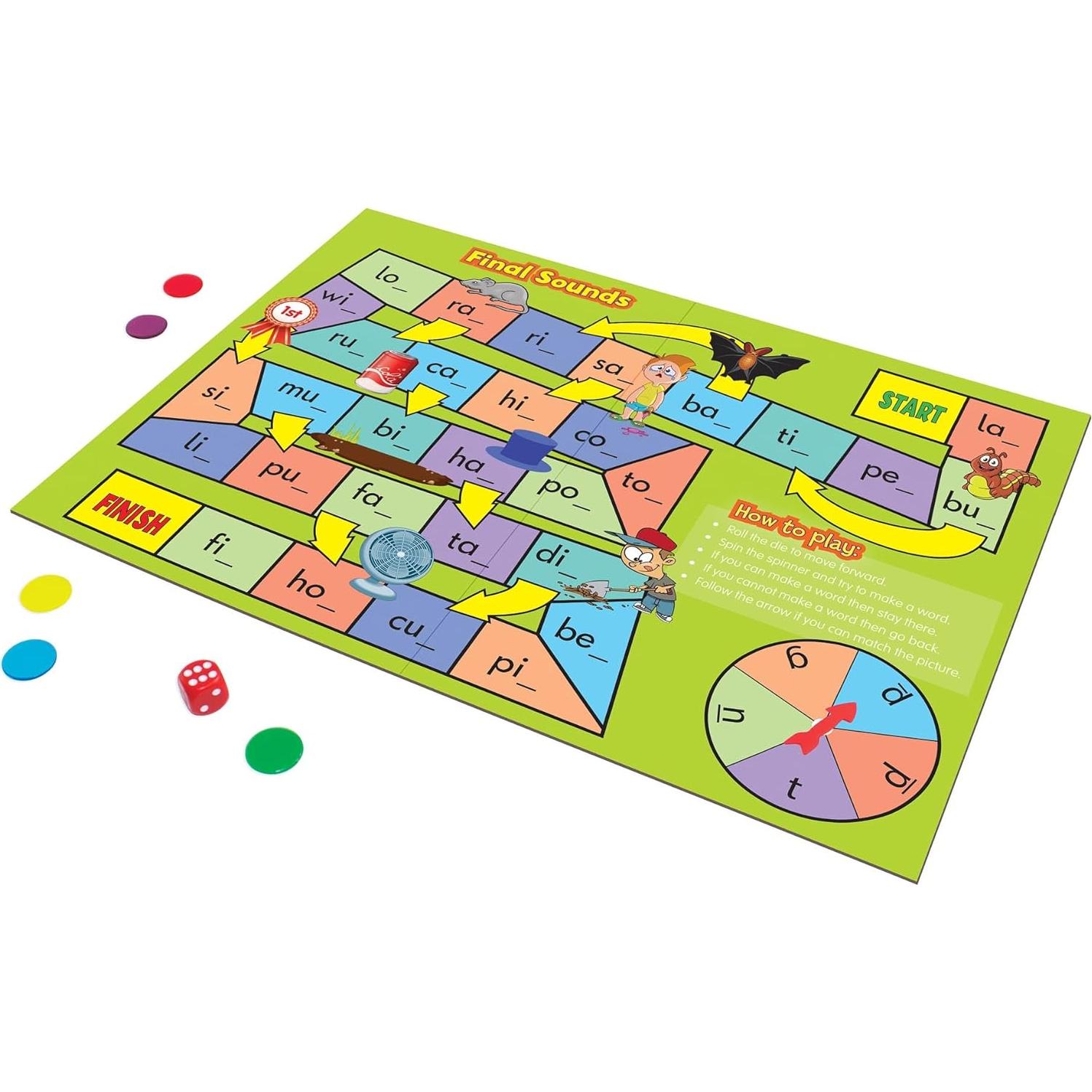 Juego de Tablero de Fonética Junior Learning, 6 Fichas, 4-5 Años