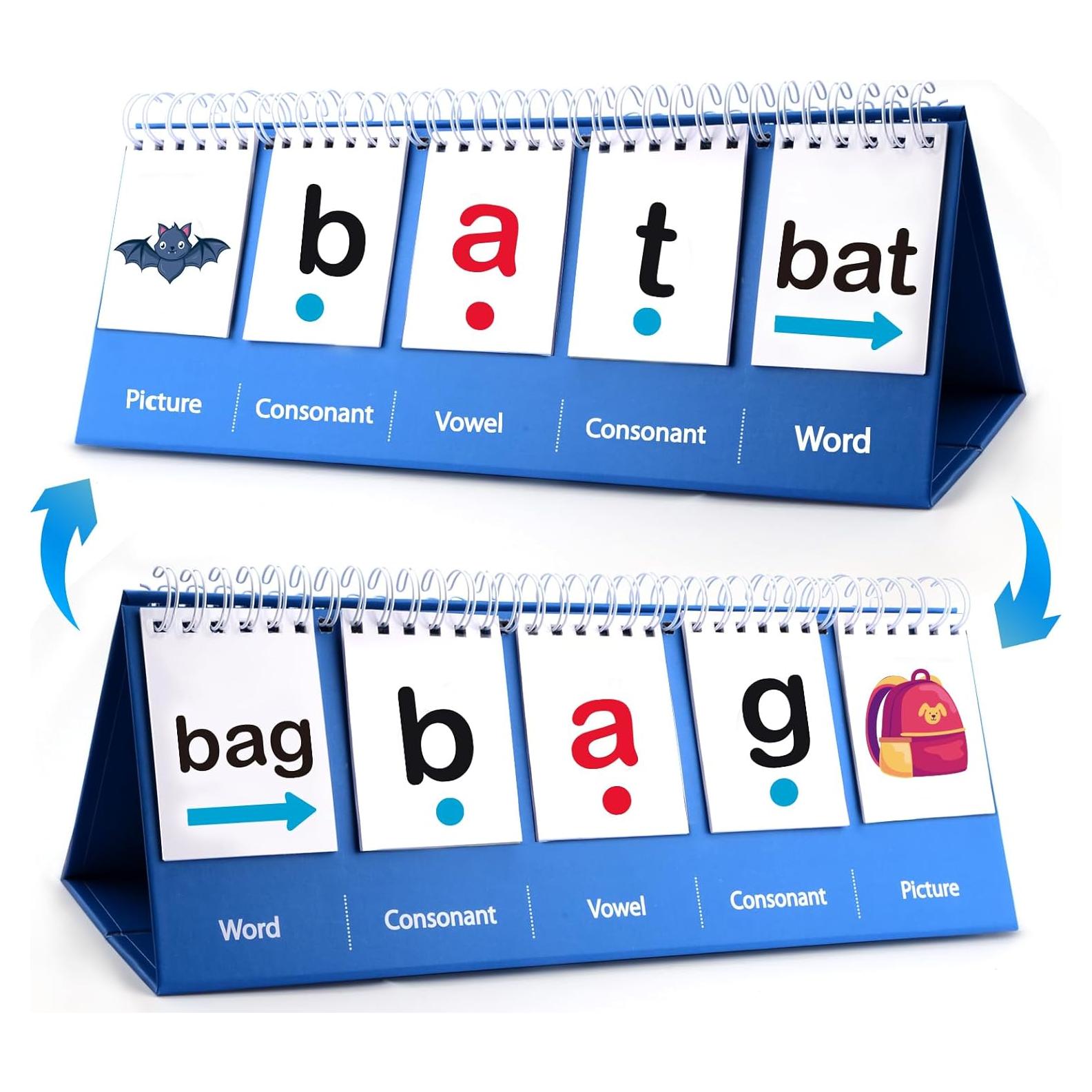 Juegos de Palabras CVC Coosilion - 60 Tarjetas Flash Educativas