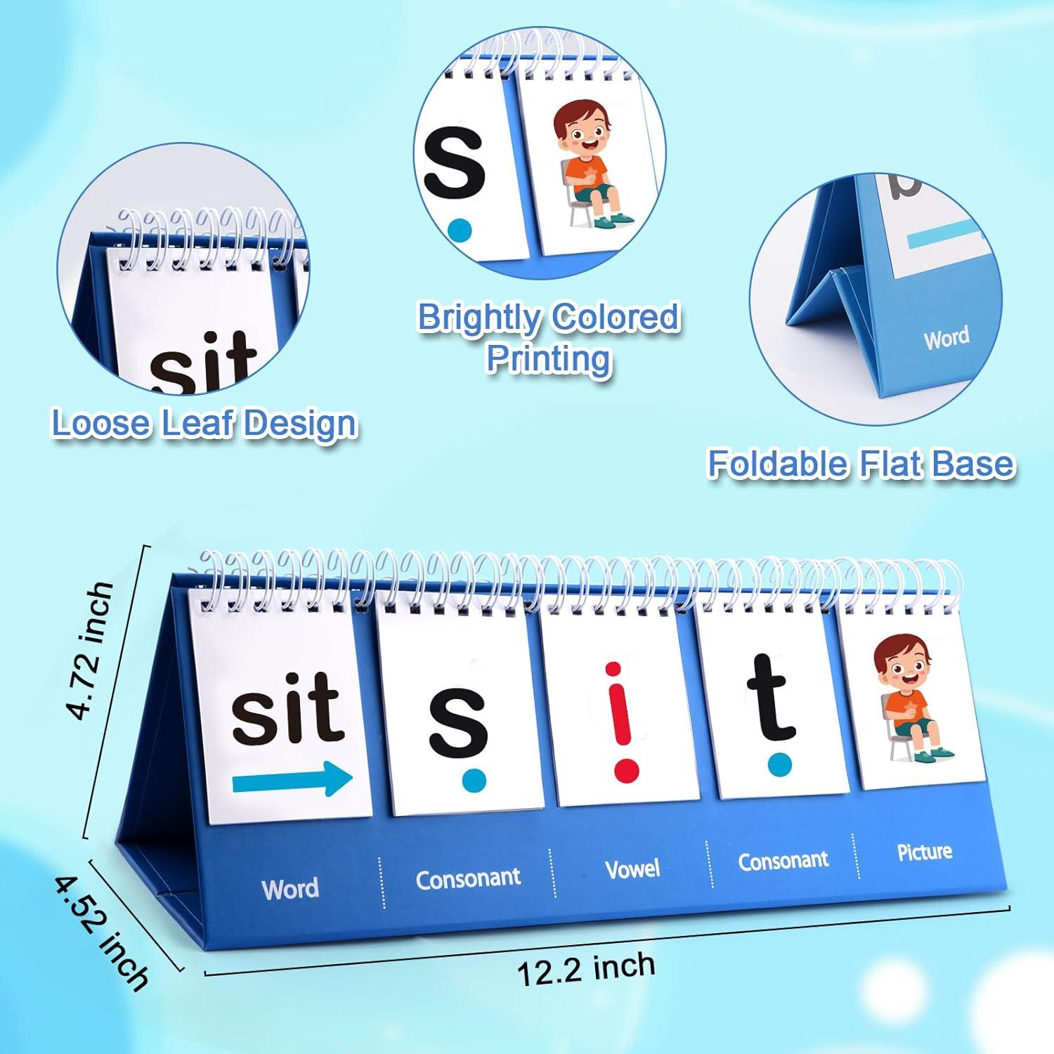 Juegos de Palabras CVC Coosilion - 60 Tarjetas Flash Educativas