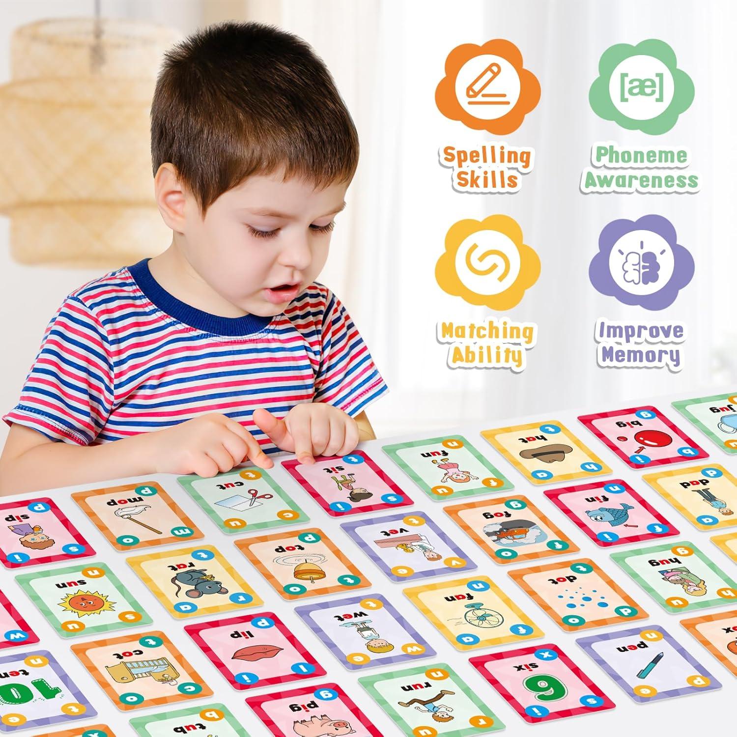 Juegos Fonéticos Torlam para Niños - 60 Tarjetas CVC