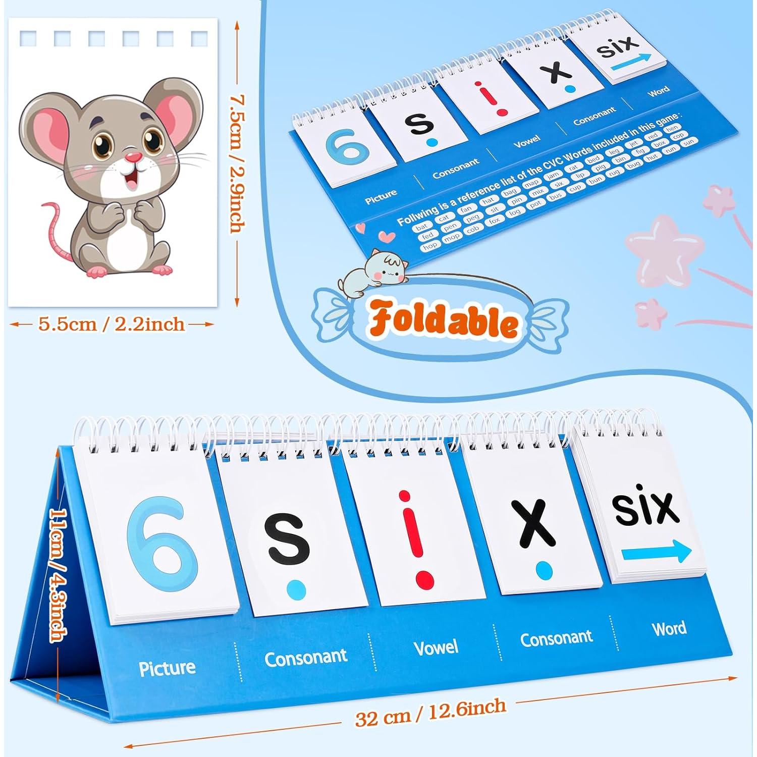 Juego de Palabras CVC Wenzhou 21 Tarjetas Educativas 249g