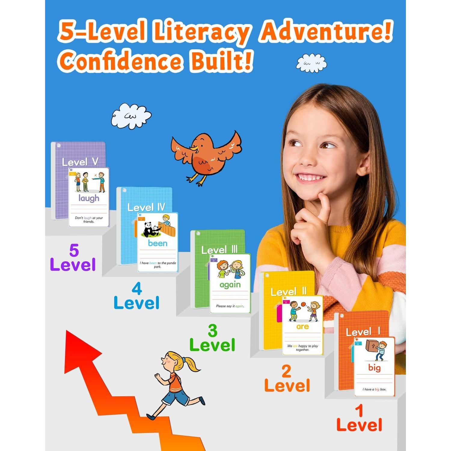 Tarjetas de Palabras de Vista HOQEEWIPE 250 Juegos Reutilizables