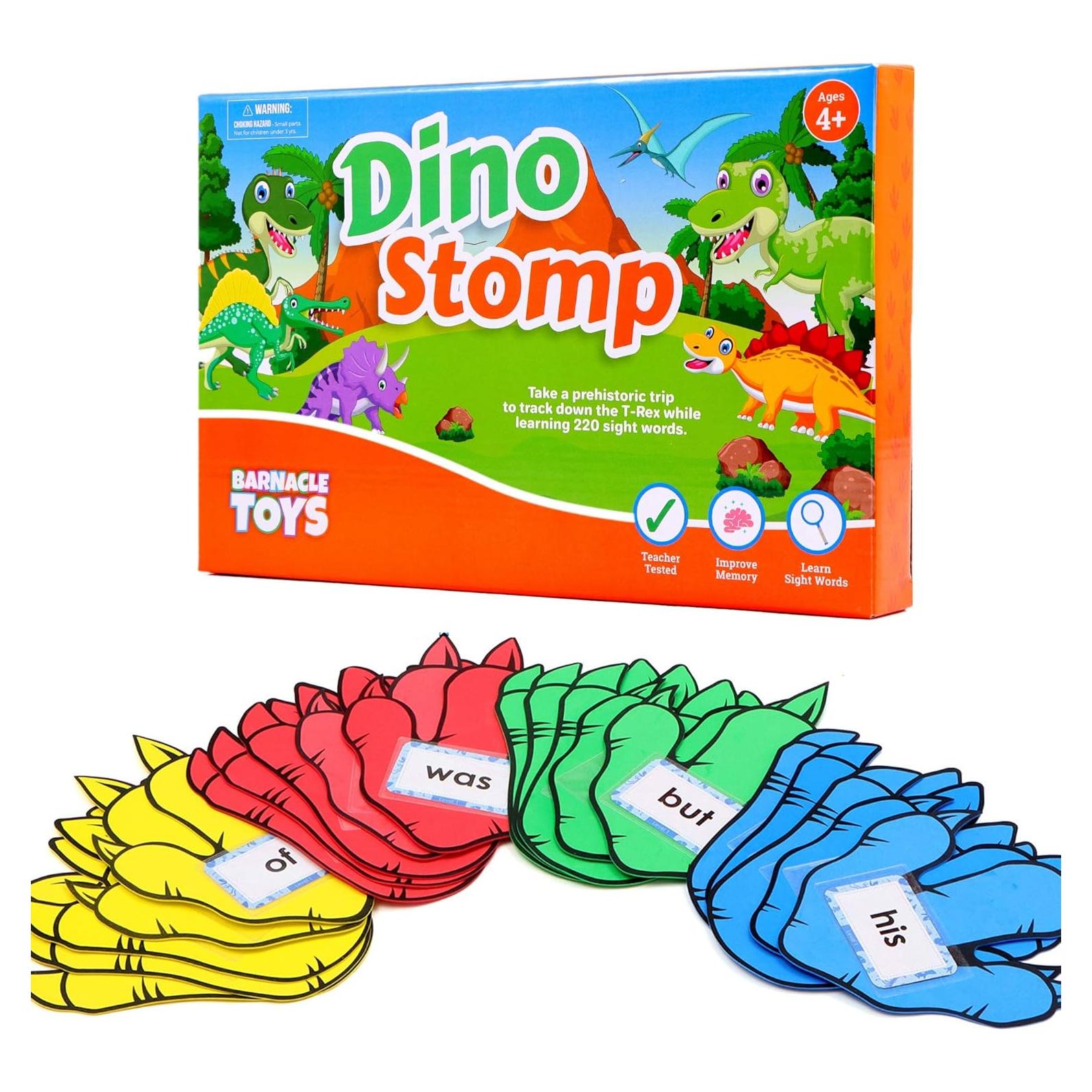 Juego Educativo Dino Stomp Barnacle Toys - Tarjetas Dolch 220 Palabras