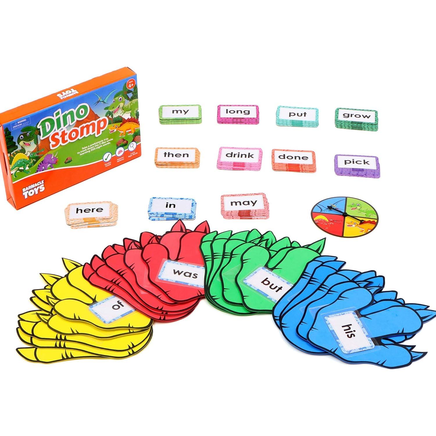 Juego Educativo Dino Stomp Barnacle Toys - Tarjetas Dolch 220 Palabras